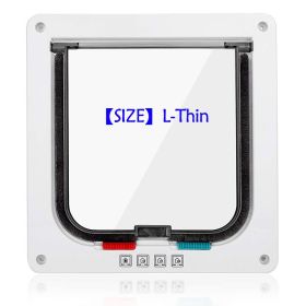 Cat Door Flap pet hole dog door two-way free access doorway installation glass wooden door (select: Cat Door Flap-L-thin)